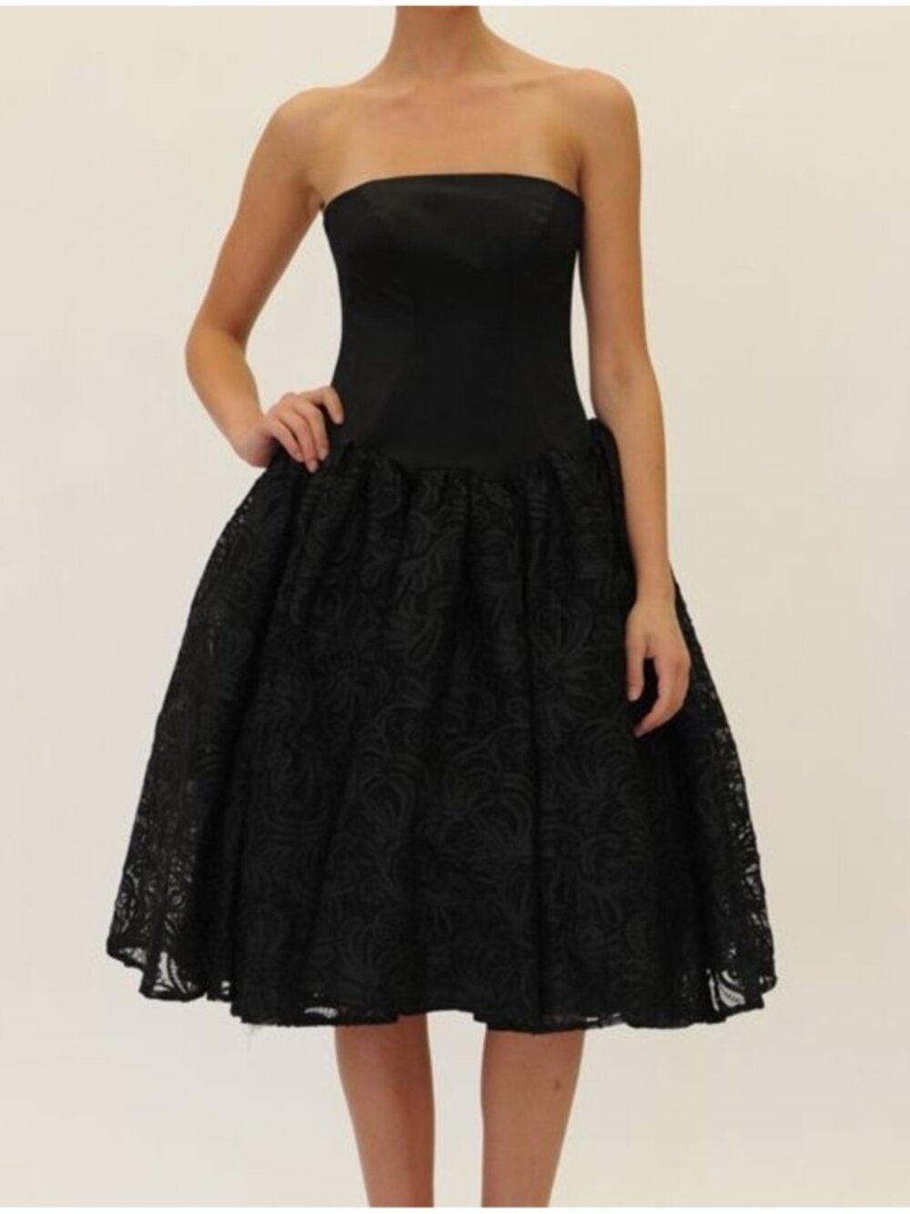 NWT Zac Posen Truly Black Formal Strapless Dress w/Ballerina skirt in Women's 2